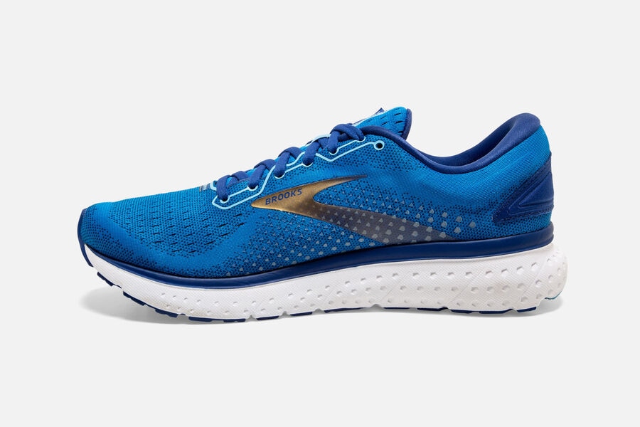 Brooks Glycerin 18 Road Loopschoenen Heren - Blauw/Goud - 628531VRY